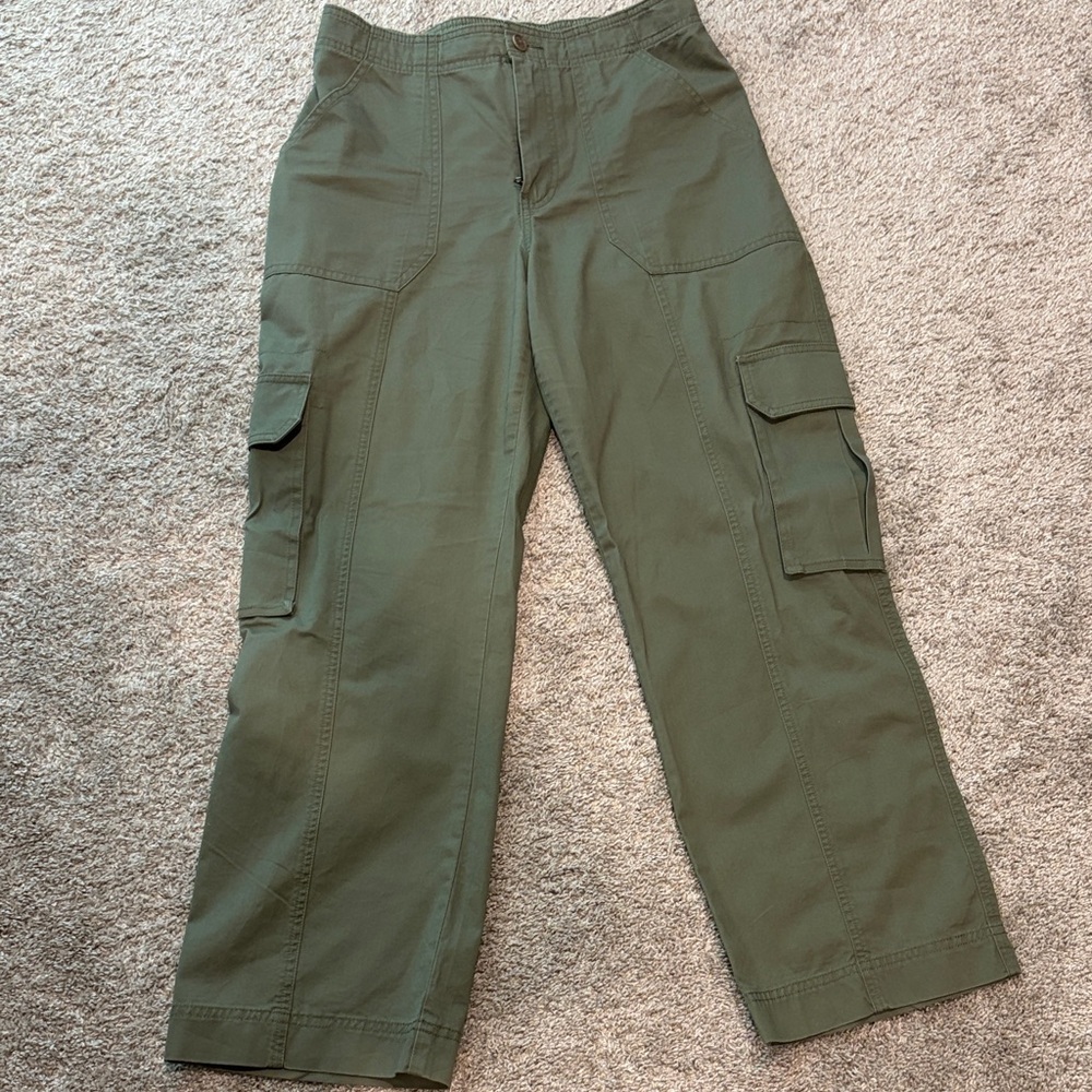 Abercrombie & Fitch Curve Love Olive Green Cargo Pants